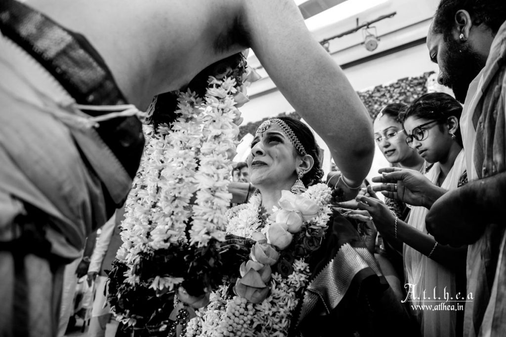 poignant wedding moments in black and white