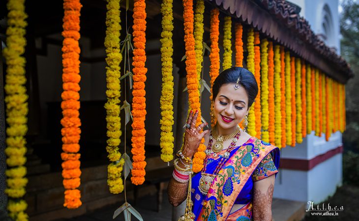 BRIDE PORTRAITS BEHIND DECOR